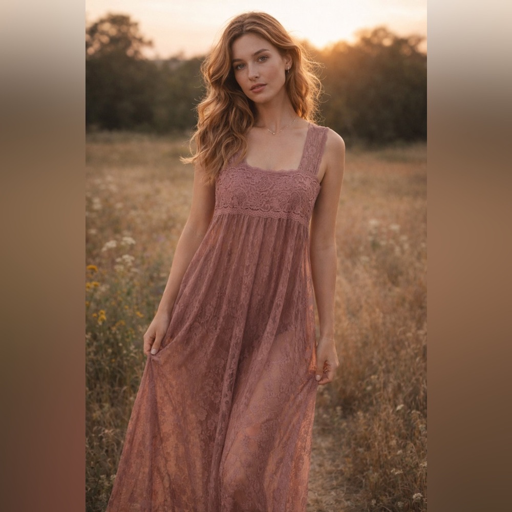 Free People Romance in The Air Maxi Slip